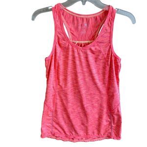 Tangerine Bright Pink/Orange/Coral Athletic Tank w/ Back Zip Pocket Size Medium